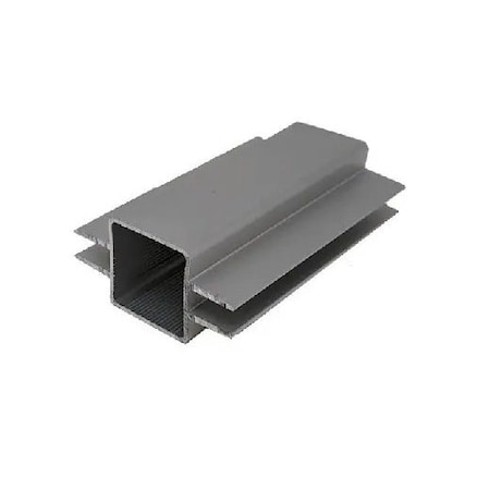 Eztube 2-Way Centered Captive Fin for 1/4in Panel  Silver, 24in L x 1in W x 1in H 100-273S-2